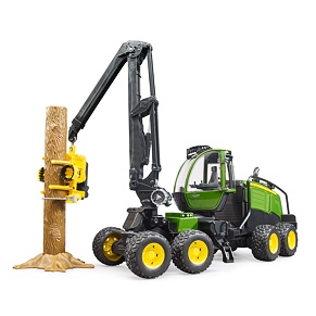 John Deere 1270G Harvester mit 1 Baumstamm - Bruder 2135