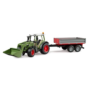Fendt Vario 211 mit Frontlader und Bordwandanhänger - Bruder 2182