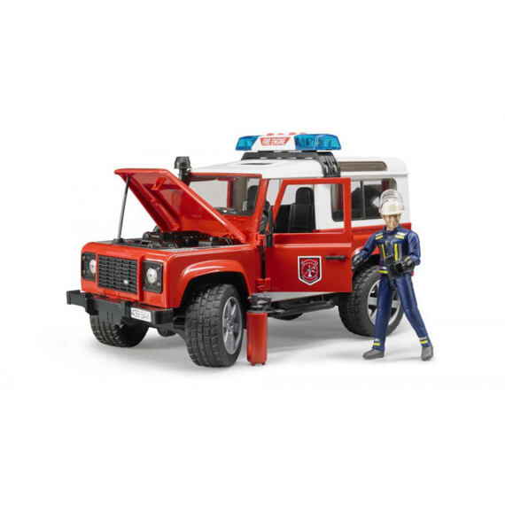 Land Rover Defender Station Wagon Feuerwehr-Einsatzfahrzeug - Bruder 2596