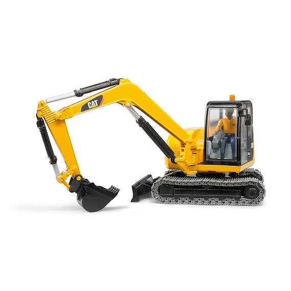 CAT Minibagger mit Bauarbeiterfigur - Bruder 2466