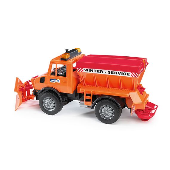 Mercedes-Benz Unimog Winterdienst mit Räumschild - Bruder 2572