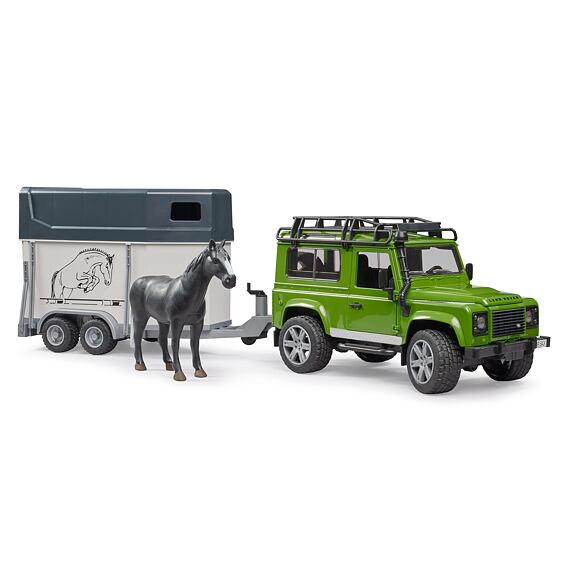Land Rover Defender mit Pferdetransporter - Bruder 2592
