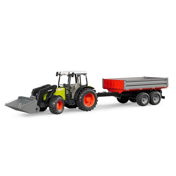 Traktor Claas Nectis 267F + Frontlader und Bordwandanhänger - Bruder 2112