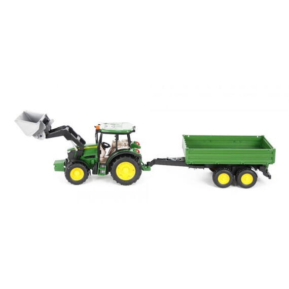John Deere 5115M Traktor mit Wagen und Frontlader - Bruder 1793