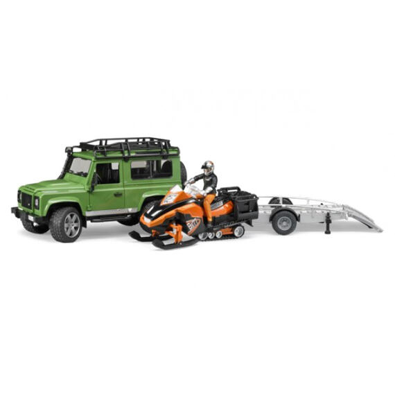 Land Rover Defender mit Schneemobil - Bruder 2594