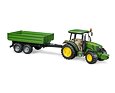 Traktor John Deere 5115M mit Bordwandanhänger - Bruder 2108