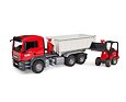 MAN TGS LKW mit Abrollcontainer + Schäffer Hoflader 2630 - Bruder 3767
